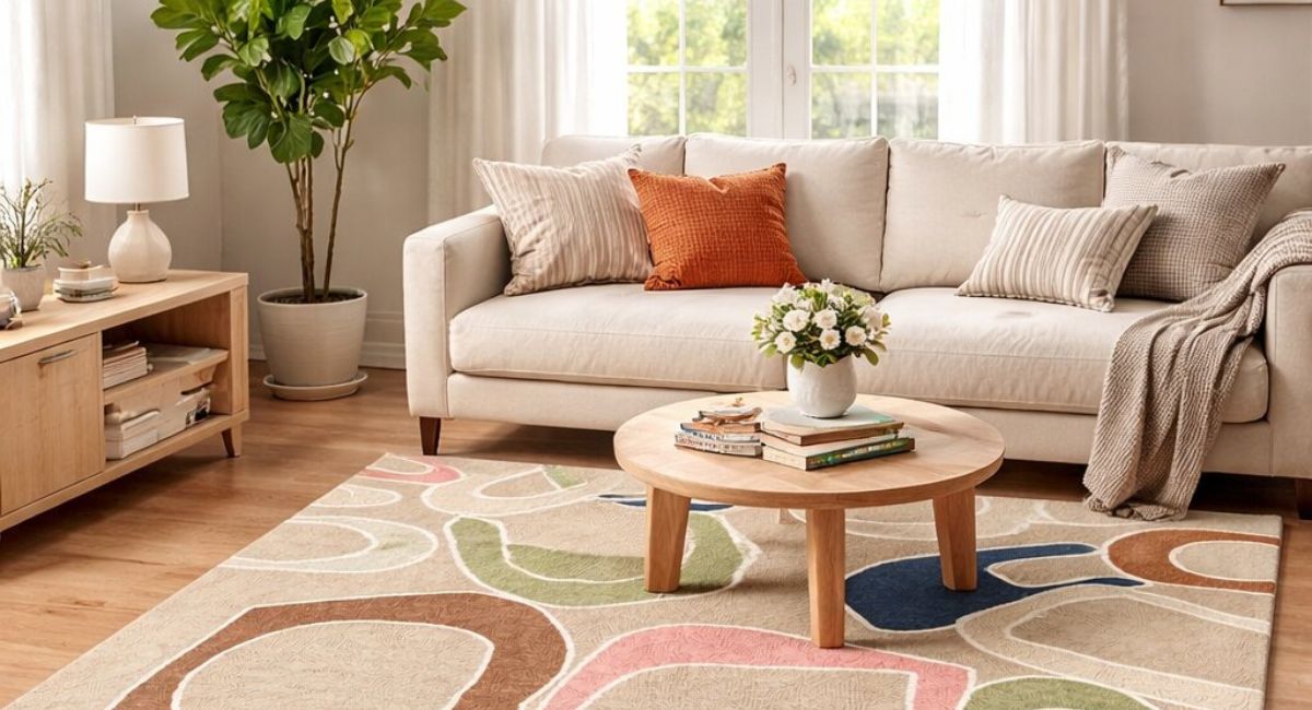 Beige Rugs for Living Room