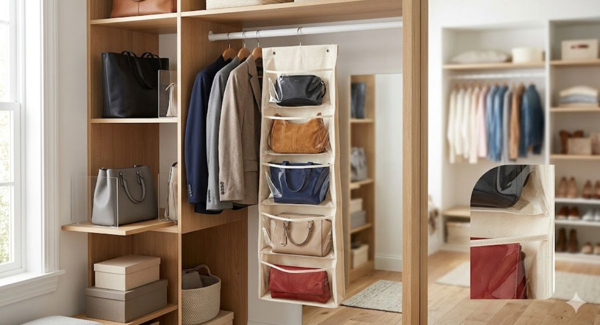 handbag organizer for closet