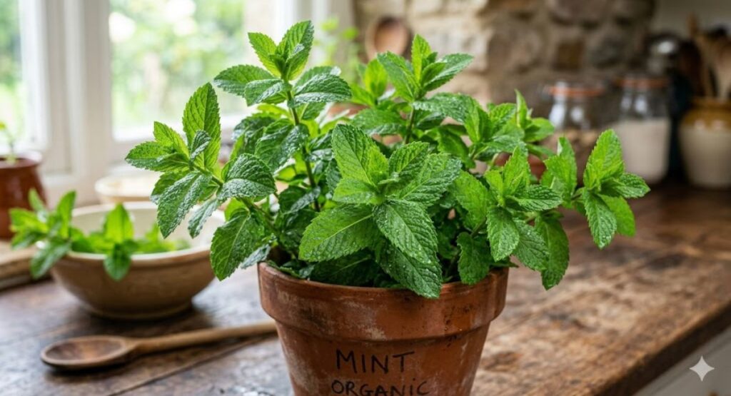 mint is a herb or shrub?