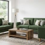 olive green sofa set