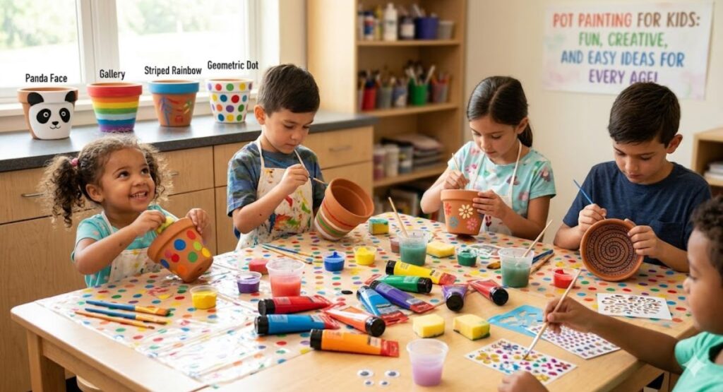 pot painting for kids