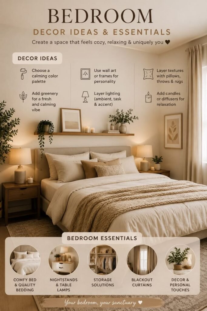 bedroom decor ideas and essentials