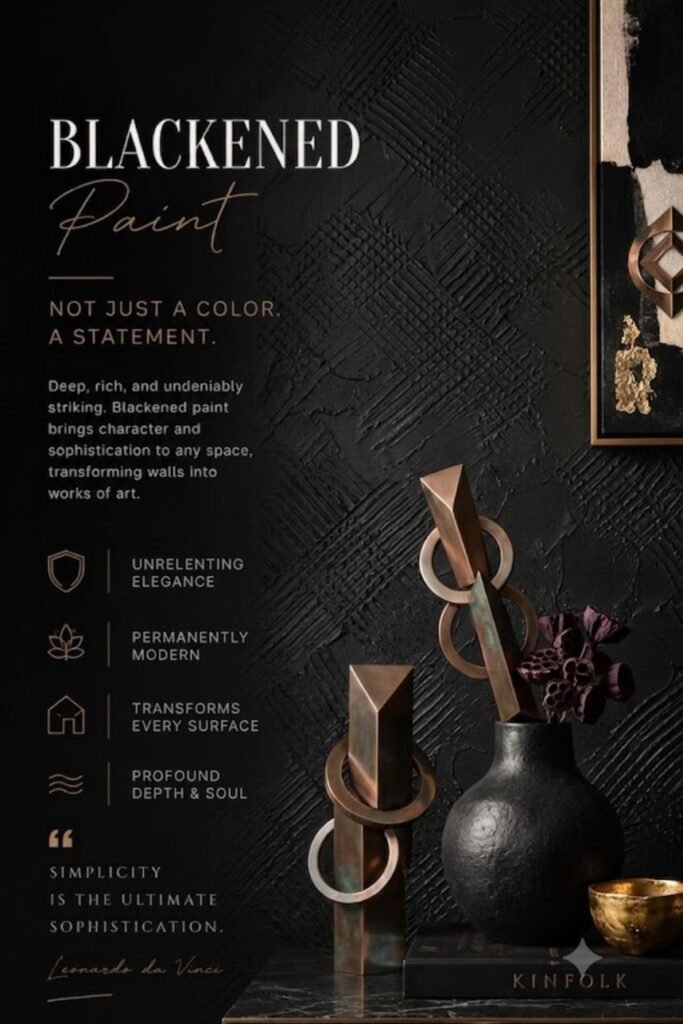 blackened paint