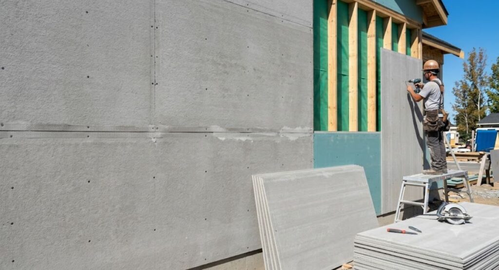 cement board wall