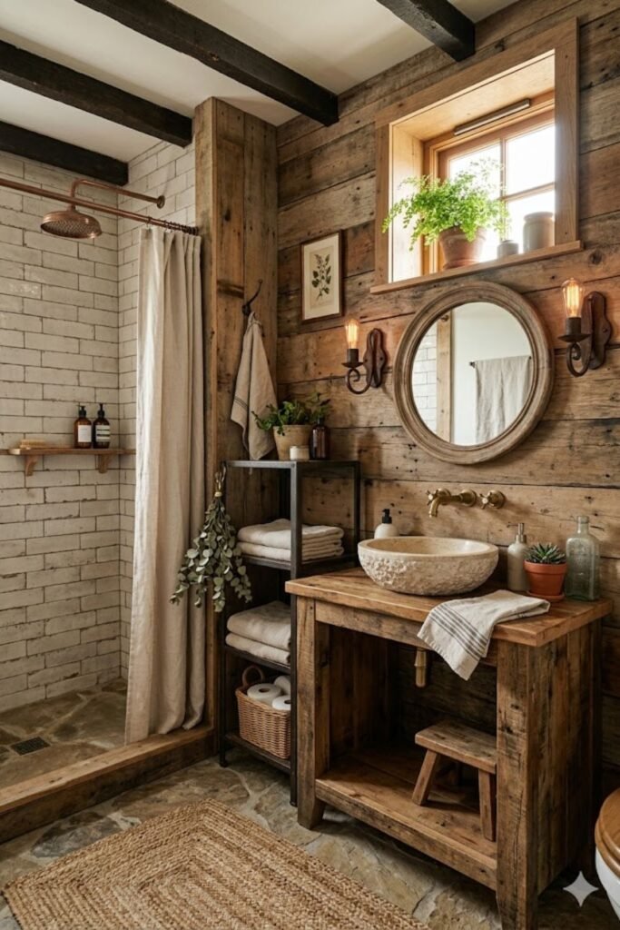 rustic bathroom