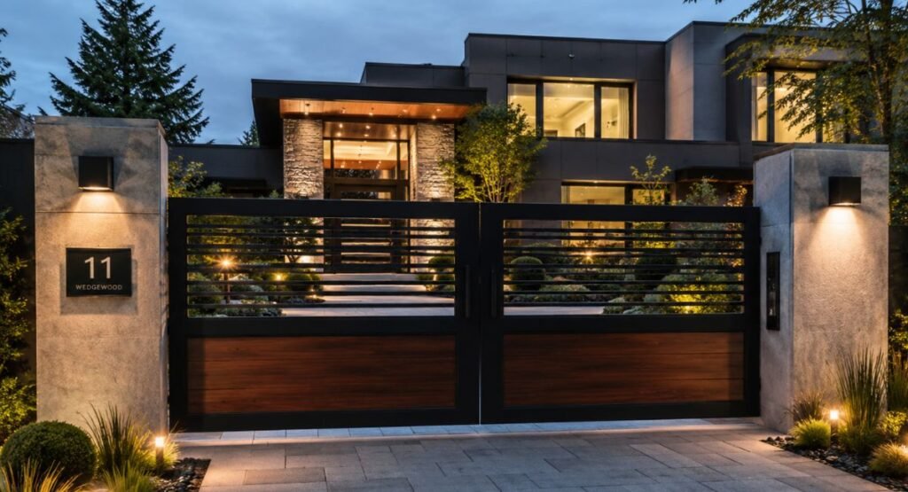 luxury modern front gate