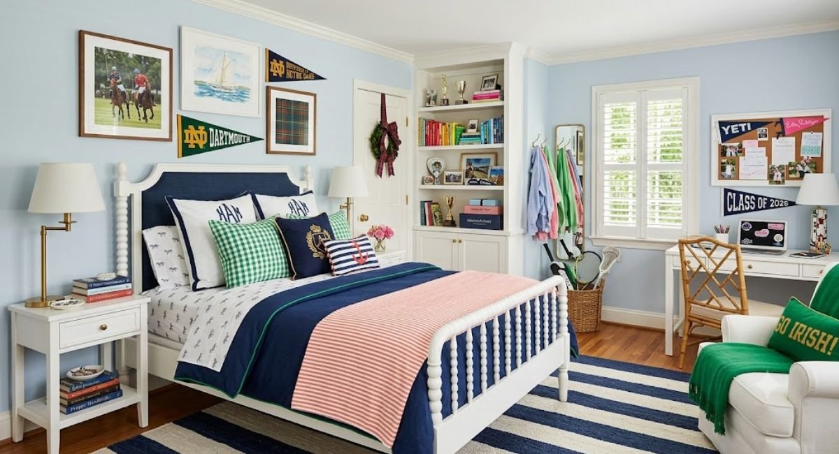 preppy bedroom