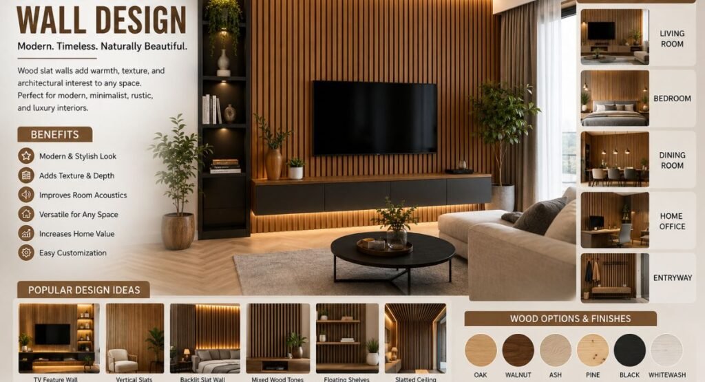 Wood Slat Wall Design
