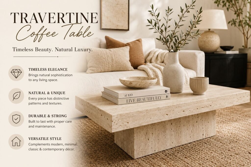 Travertine Coffee Table